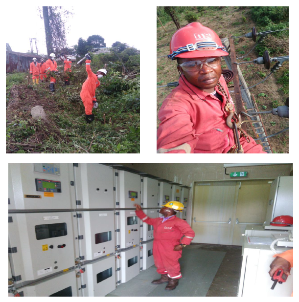 High voltage switch room with multiple panels