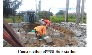 New transformer sub-station under construction